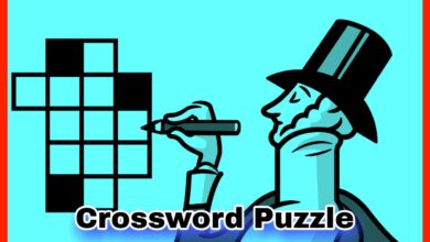 Colorful Crossword Puzzle Illustration