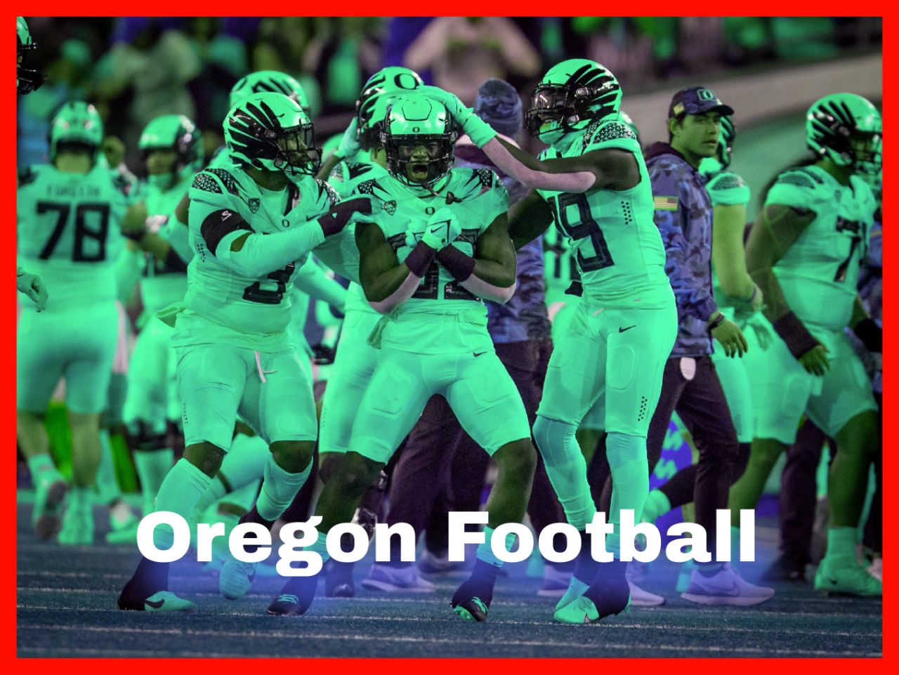 Oregon Football Team in Action